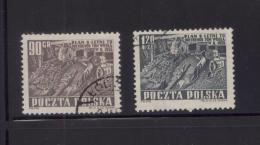 POLAND 1951 MINING SERIES I USED ERROR PRINTING SHIFT ON 1,20ZL ENGRAVED BY SLANIA Miners Coal Mines Minerals - Errors & Oddities