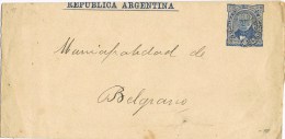 9355. Faja Publicacion BUENOS AIRES (Argentina)  4 Ctvos A Belgrano - Enteros Postales