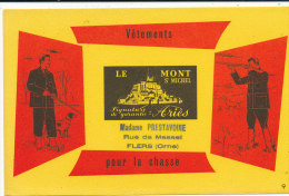 BU 1086 / BUVARD   VETEMENTS POUR LA CHASSE  LE MONT ST MICHEL - Textile & Vestimentaire