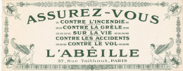 BU 1092 / BUVARD   ASSURANCE  L'ABEILLE - Bank & Insurance