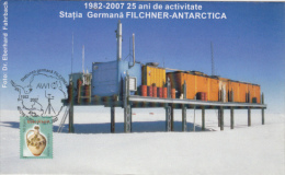 FILCHNER ANTARCTIC BASE, SPECIAL COVER, 2007, ROMANIA - Estaciones Científicas