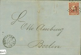 HANDGESCHREVEN BRIEF Uit 1871 Van ROTTERDAM Naar BERLIN  NVPH 8 PUNT 91  (8607) - Lettres & Documents