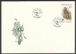 Czech Rep. / First Day Cover (1996/08 C) Praha: Spermophilus Citellus, Blooming Chamomile, Logo WWF, Poppies, Oats - Cartas & Documentos