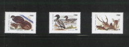 AUSTRALIA 1980 VICTORIA HUNTING TAX REVENUES SET OF 3 NHM QUAIL TEAL DUCK DEER DUCKS BIRDS ANIMALS - Steuermarken