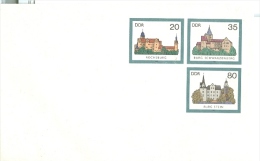 DDR 1985 Ganzsachenumschlag U2 Burgen Rochusburg Burg Schwarzenberg Burg Stein Ungebraucht - Covers - Mint