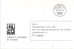 Motiv Brief  "Comune Di Coldrerio"               1983 - Brieven En Documenten