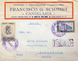 G)1946 BRAZIL, LIBERTY-POST OFFICE RIO DE JANEIRO, REGISTERED, CIRCULATED COMMERCIAL COVER TO ZURICH, SWITZERLAND, XF - Lettres & Documents