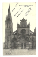 Cp, 33, Bazas, Cathédrale Saint-Jean, Voyagée 1914 - Bazas