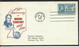 USA - 1950 150th Anniversary Of Indiana Territory First Day Cover - 1941-1950