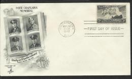 USA - 1948 Four Chaplains First Day Cover - 1941-1950