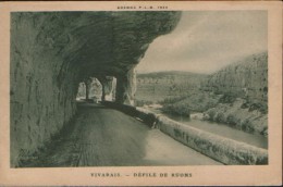 France - Carte Postale Neuf 1924 - Vivarais- Defile De Roums - 2/scans - Ruoms