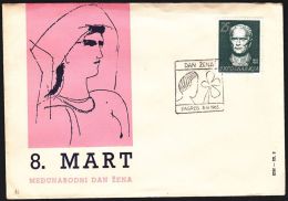 Yugoslavia 1963, Illustrated Cover "International Day Of Woman" W./ Special Postmark "Zagreb", Ref.bbzg - Briefe U. Dokumente