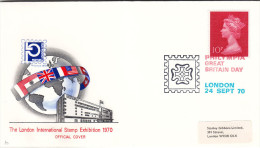 Grande Bretagne - Lettre De 1970 - Exposition Philatélique - Oblitération Spéciale - Tirage 500 Enveloppes - Storia Postale