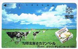 GIAPPONE  (JAPAN) - NTT (TAMURA)  -  CODE 110-011  CAMEMBERT: COWS   - USED - RIF. 8487 - Mucche