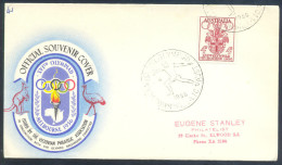 Australia Olympic Games 1956 Melbourne FDC Cover - Coat Of Arms Stamp - Fencing Handstamp - Verano 1956: Melbourne