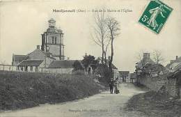 Dept Div - Oise - Ref N 911 -  Montjavoult - Rue  De La Mairie Et De L'eglise - Carte Bon Etat - - Montjavoult