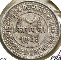 INDIA BRITISH KUTCH 5 KORI MOTIF FRONT & BACK REGAL ISSUE AD1866 EF AG SILVER READ DESCRIPTION CAREFULLY !!! - Indien