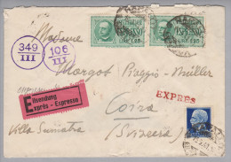 Italien 1941-09-13 Express-Zensur-Brief Nach Chur - Poste Exprèsse