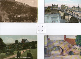 POSTCARDS X 4 - Belle Vue Park, Newport Bridge, Newport Arch, Arael Mountain, Abertilery - Nr. Newport - WALES - Monmouthshire