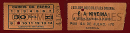 PORTUGAL - LISBOA - CARRIS DE FERRO - 1900 OLD TRAM TICKET - Europa