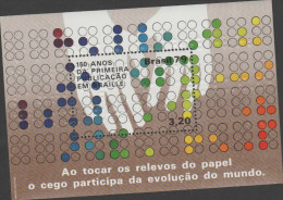 O)1979 BRAZIL,S/SHEET,PUBLICATION OF BRAILLE SCRIPT,150TH ANNIVERSARY ,SCN 1650,PERF.11 1/2. - Unused Stamps
