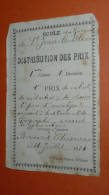 Vieux Papier, Distribution Des Prix, 1er Prix De Calcul, Ecole Des Garçons De Saint-Jean-le-Blanc 1924 - Diplomas Y Calificaciones Escolares