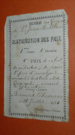 Vieux Papier, Distribution Des Prix, 1er Prix De Calcul, Ecole Des Garçons De Saint-Jean-le-Blanc 1924 - Diplomi E Pagelle