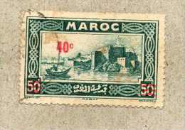 MAROC : Kasbah Des Ouadïas à Rabat - Timbre De 1933-34 Surchargé - Patrimoine - Monument - Tourisme - - Oblitérés