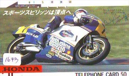 Télécarte Japon * MOTOR  * FRONTBAR  110-6033 * HONDA (1673)  Phonecard Japan * TELEFONKARTE * MOTORBIKE * ROTHMANS - Motos