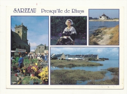 Cp, 56, Sarzeau, Presqu'Ile De Rhuys, Multi-Vues, Voyagée 1996 - Sarzeau
