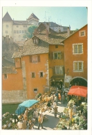 Cp, 74, Annecy, La Vieille Ville, Jour De Marché - Annecy-le-Vieux