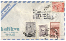 (100) Argentina To Australia Air Mail Cover - 1950´s - Lettres & Documents