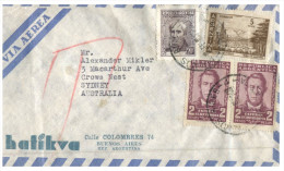(100) Argentina To Australia Air Mail Cover - 1950´s - T ? Taxed ? - Cartas & Documentos