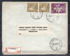 Belgia   Registered Cover  , Posted 1968  Etterbeek  To Czechoslovakia - Lettres & Documents