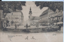 AUTRICHE - GRAZ  -  Bismarckplatz   Herrengasse  - PRECURSEUR   1912 - Graz