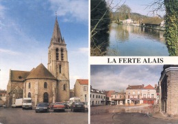 La Ferté Alais Multivues  Ed Blondiau - Eglise Lavoir Place - La Ferte Alais