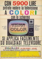 # VISION COLOR COLORADO TV TELEVISION ITALY 1950s Advert Pubblicità Publicitè Reklame Publicidad Radio TV Televisione - Fernsehgeräte