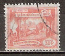 Timbre Myanmar (Birmanie) Y&T N° 61, Oblitéré. Cote 0.15 € - Myanmar (Birma 1948-...)