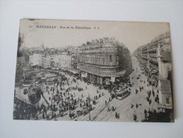 Ansichtskarte 67. Marseille - Rue De La Republique 1.C. - Straßenhandel Und Kleingewerbe