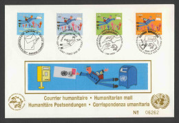 United Nations New York 2007 Letter / Brief + Mi 1074, 21, 583, 512 - Postman, Hands – Humanitarian Mail / Postsendungen - Emisiones Comunes New York/Ginebra/Vienna