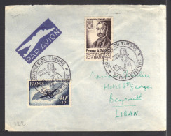 FRANCE 1948 N° 794 & PA 23 Obl. S/Lettre FDC Voyagée Pour Le Liban - ....-1949