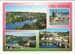 Cp, 86, L'Ile Jourdain, Multi-Vues,  écrite 1992 - L'Isle Jourdain