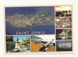 Cp, La Réunion, Saint-Denis, Multi-Vues, écrite - Saint Denis