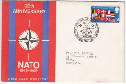 Spl Cover By British Forces Postal Service On NATO, 1969,, Flag, Great Britain - Storia Postale