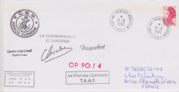 Port Aux Français 21-6-1990  Marion Dufresne   Op 90/4 - Storia Postale