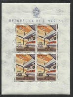 SAN MARINO 1965 AEREO MODERNO FOGLIETTO MODERN AIR PLANE SOUVENIR SHEET  LIRE 500 MNH - Airmail