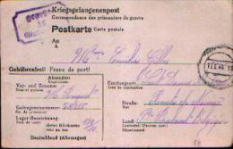 Pli - A Circulé En Franchise Entre Le M-STAMMLAGER XI A (DE) Et SART DAMES AVELINES-27.07.1944 - Divers Cachets - Guerra '40-'45 (Storia Postale)