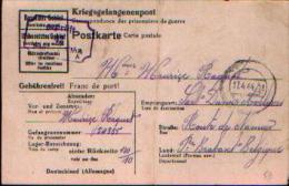 Pli - A Circulé En Franchise Entre Le M-STAMMLAGER XI A (DE) Et SART DAMES AVELINES-17.04.1944 - Divers Cachets - Guerre 40-45 (Lettres & Documents)