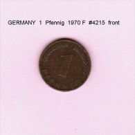 GERMANY   1  PFENNIG  1970 F  (KM # 105) - 1 Pfennig