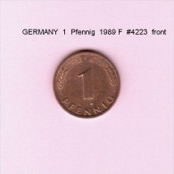 GERMANY   1  PFENNIG  1989 F (KM # 105) - 1 Pfennig